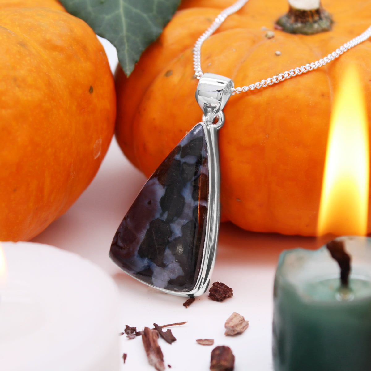 MERLIN - Sterling Silver & Mystic Merlinite Necklace