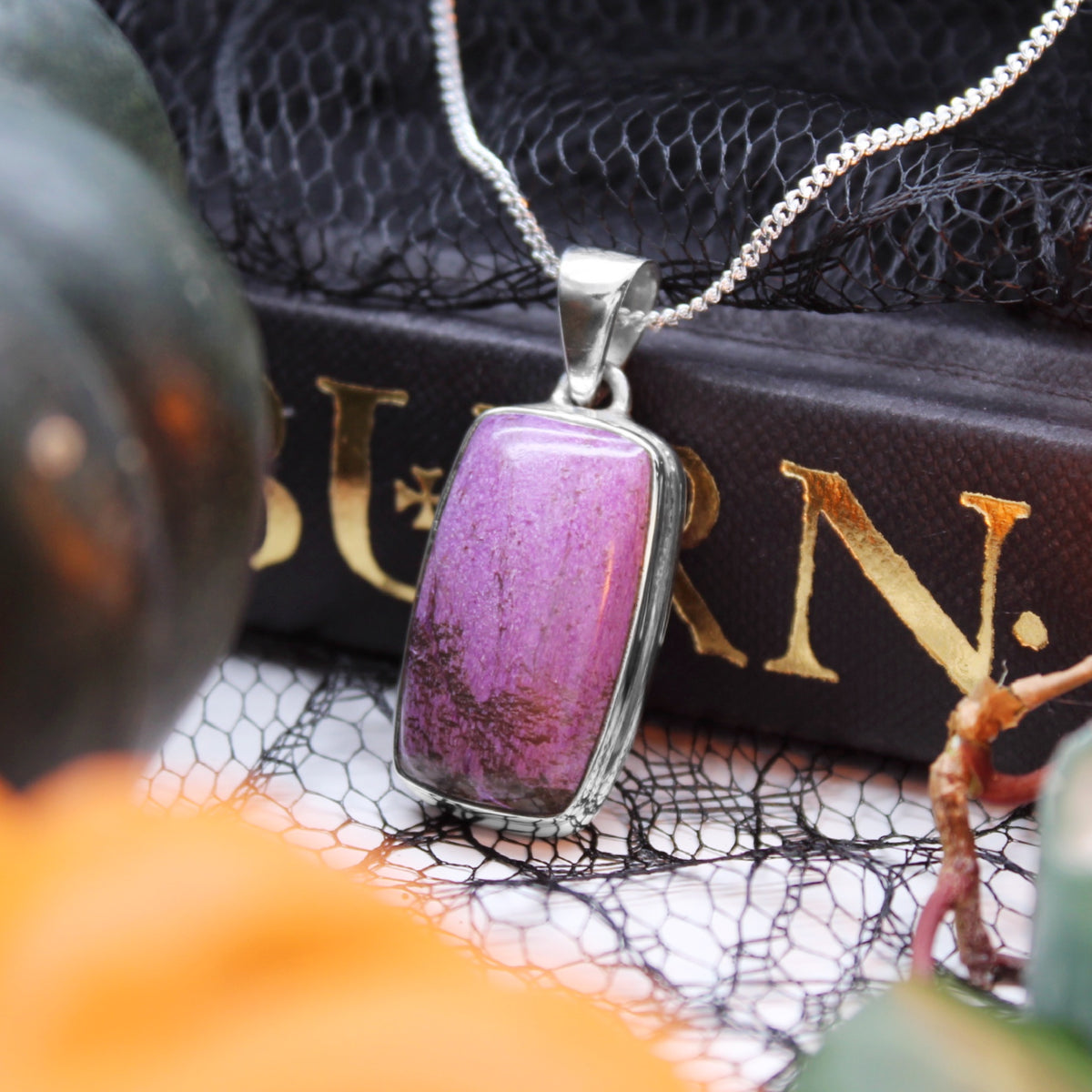 PROPHECY - Sterling Silver & Variscite in Purpurite Necklace