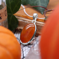 JACK O’ LANTERN - Sterling Silver & Carnelian Necklace