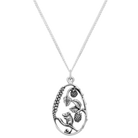 Sterling silver harvest mouse autumn necklace mature jewellery