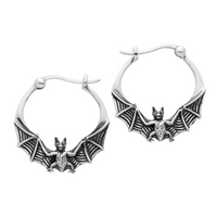 Sterling silver bat earrings spooky Halloween gothic jewellery