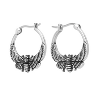 MISERY MOTH - Sterling Silver Hoops