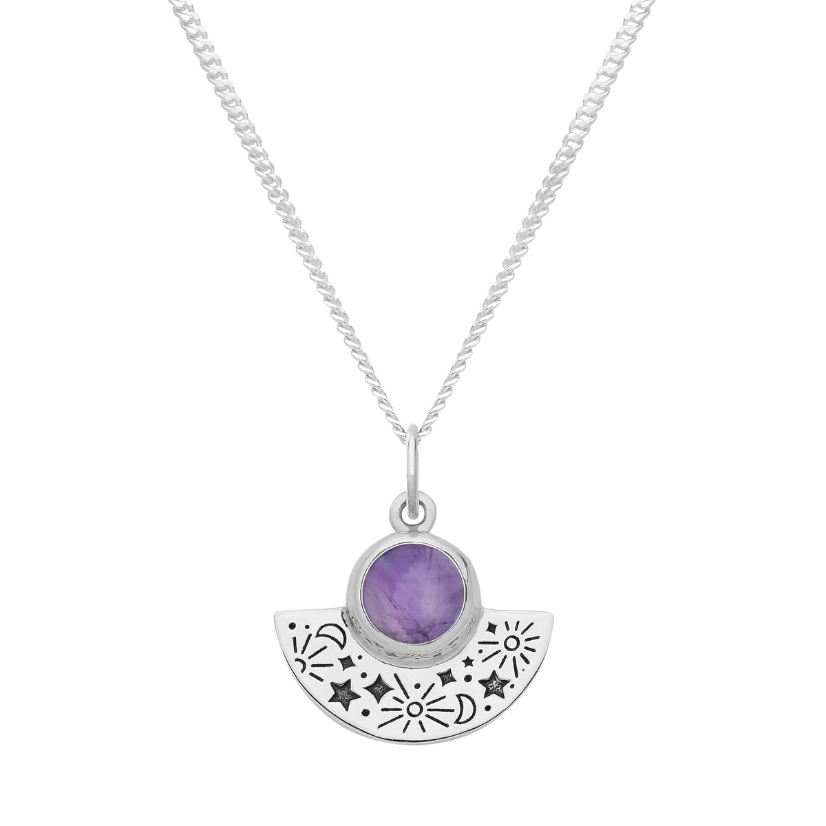 NIGHTFALL - Sterling Silver & Amethyst Necklace