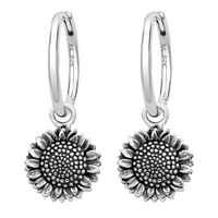 LITTLE SUNFLOWER - Sterling Silver Hoops