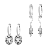 CATS & RATS - Sterling Silver Hoop Gift Set