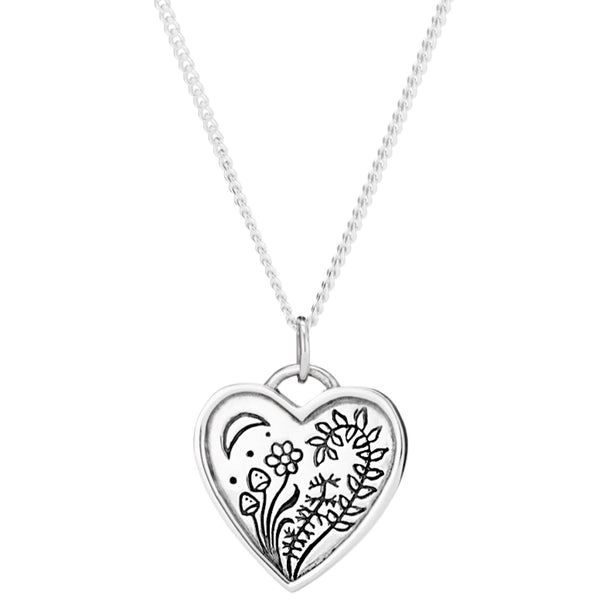 WILD HEART - Sterling Silver Necklace & Stud Gift Set