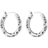 NIGHT SKY DREAMER - Sterling Silver Necklace & Hoop Gift Set