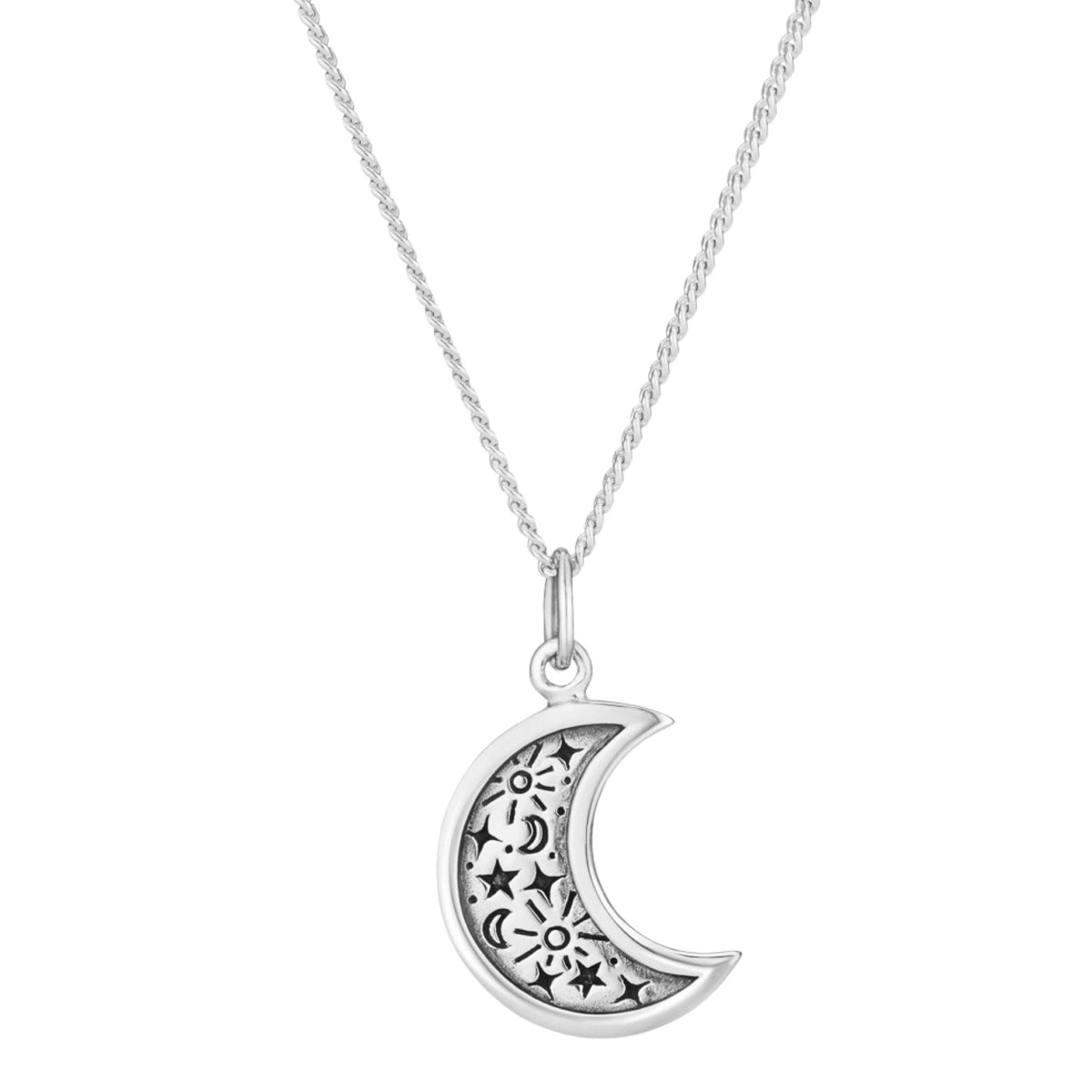 NIGHT SKY DREAMER - Sterling Silver Necklace & Hoop Gift Set