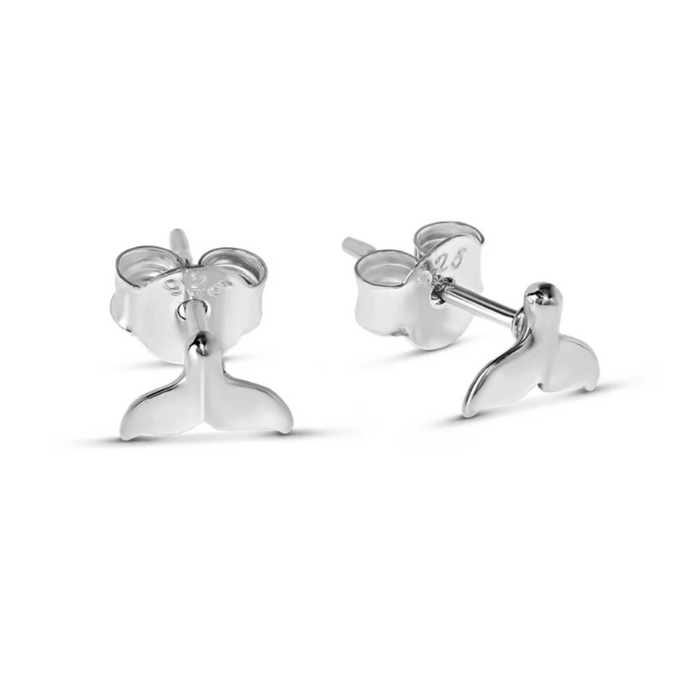 WHALE TAIL - Sterling Silver Studs