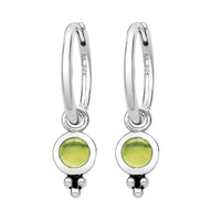 SATELLITE - Peridot & Sterling Silver Hoops