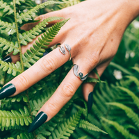 WOODLAND WISH - Moss Agate & Sterling Silver Ring