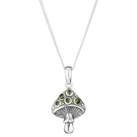 MYSTIC MUSHROOM - Sterling Silver & Peridot Necklace