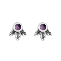 FLORA - Sterling Silver & Amethyst Studs