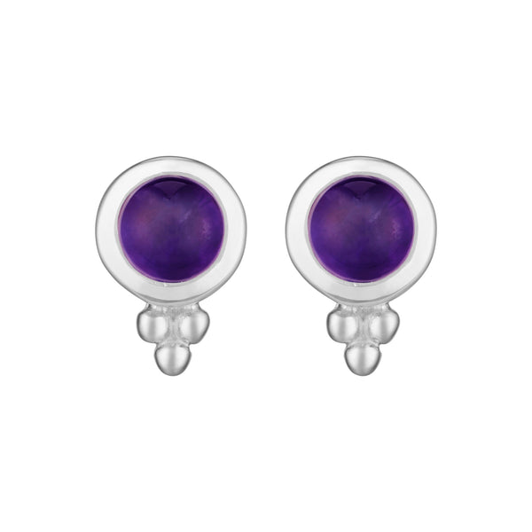 ORB - Sterling Silver & Amethyst Studs