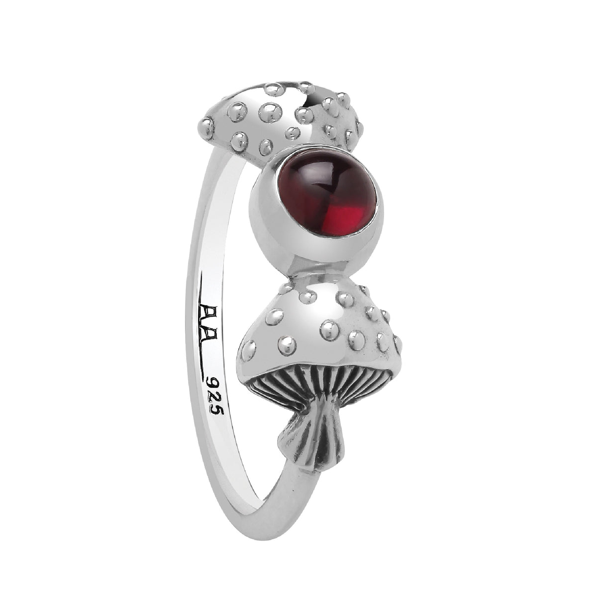 FUNGI - Garnet & Sterling Silver Ring