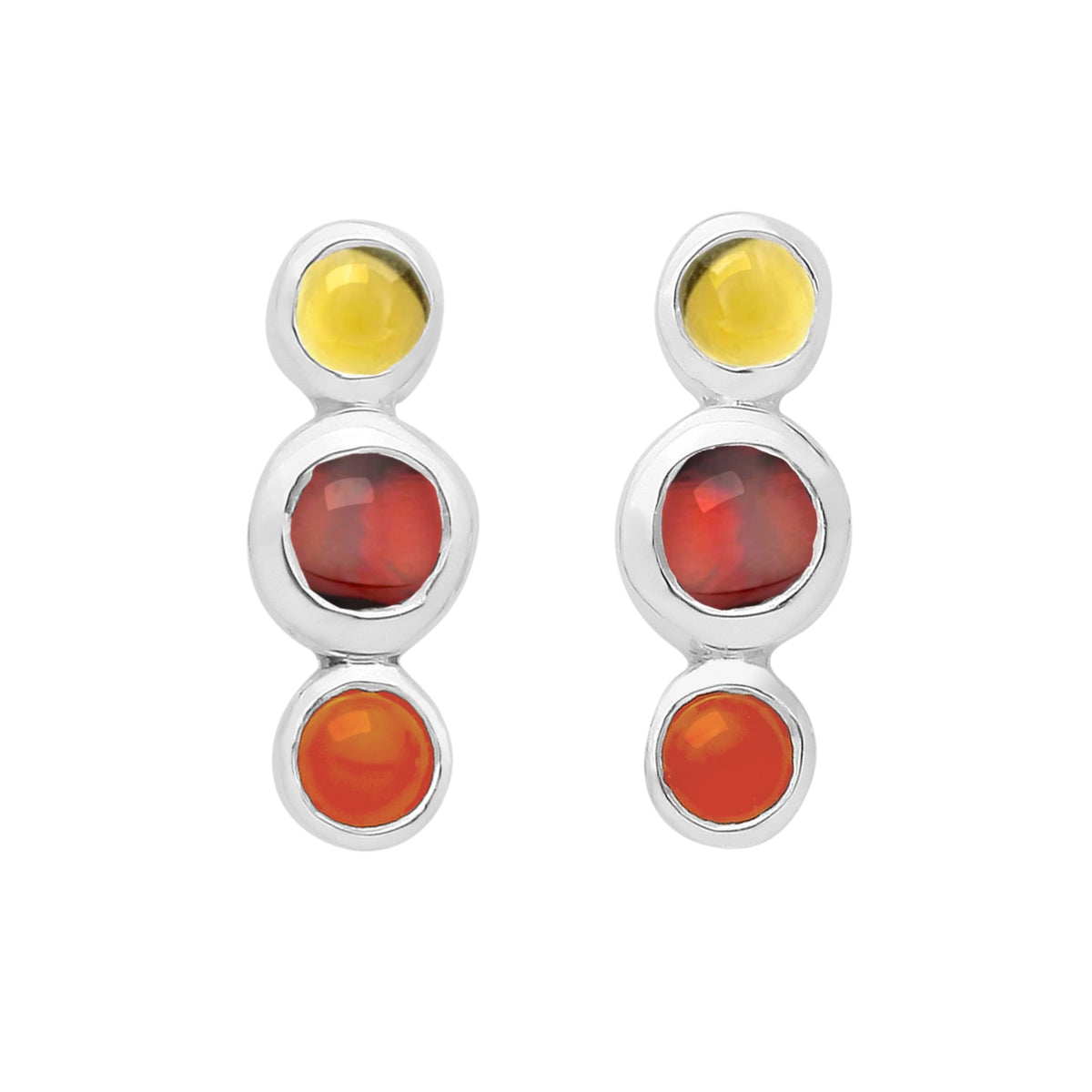 EQUINOX - Sterling Silver & Gemstone Studs