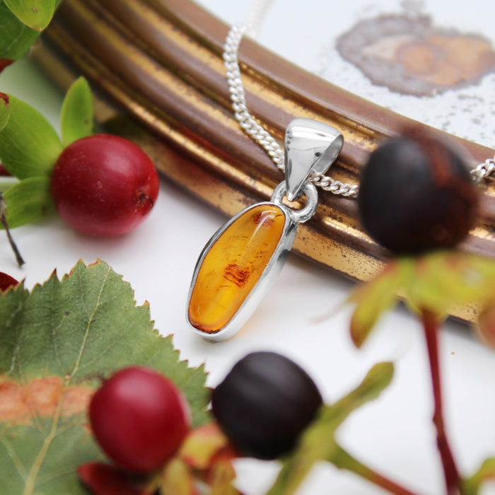 GOLDEN HOUR - Sterling Silver & Amber Necklace