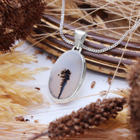 HARVEST - Sterling Silver & Scenic Agate Necklace
