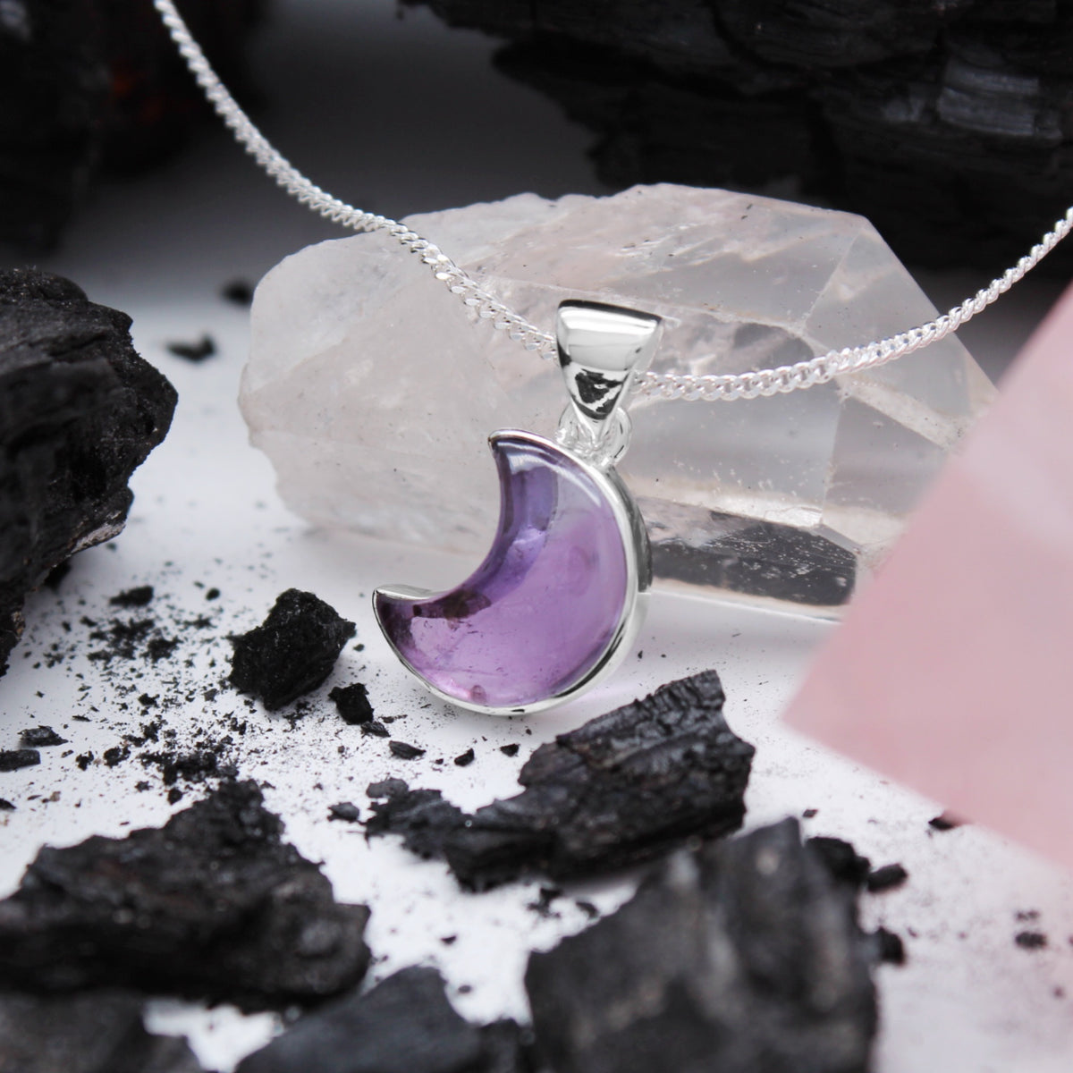 LAVENDER MOON - Sterling Silver & Amethyst Necklace