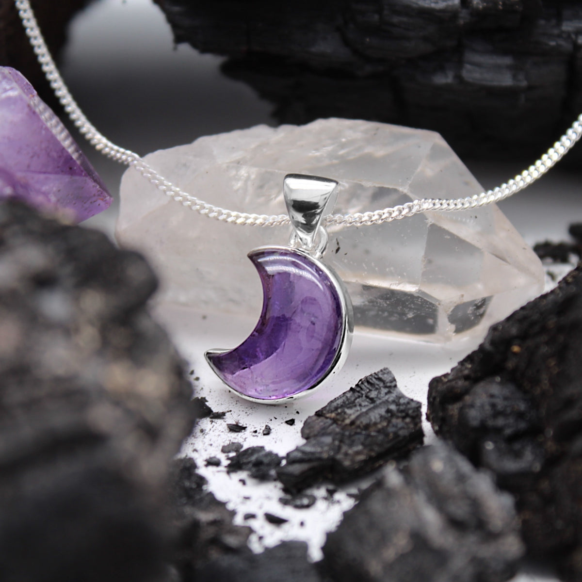 LAVENDER MOON - Sterling Silver & Amethyst Necklace