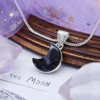STORMY MOON - Sterling Silver & Mystic Merlinite Necklace