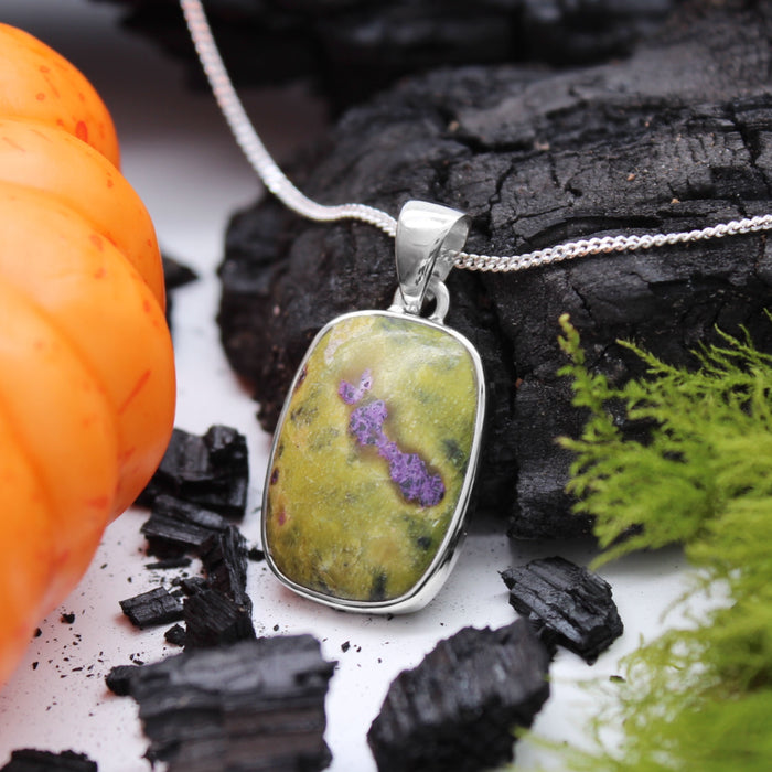 WITCHES BREW - Sterling Silver & Atlantisite Necklace