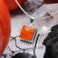 PUMPKIN PATCH - Sterling Silver & Carnelian Necklace