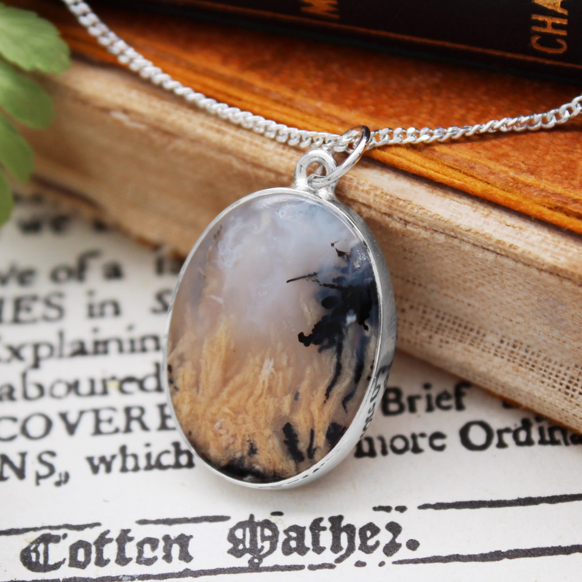 HUNTERS MOON - Tiger Dendrite & Sterling Silver Necklace