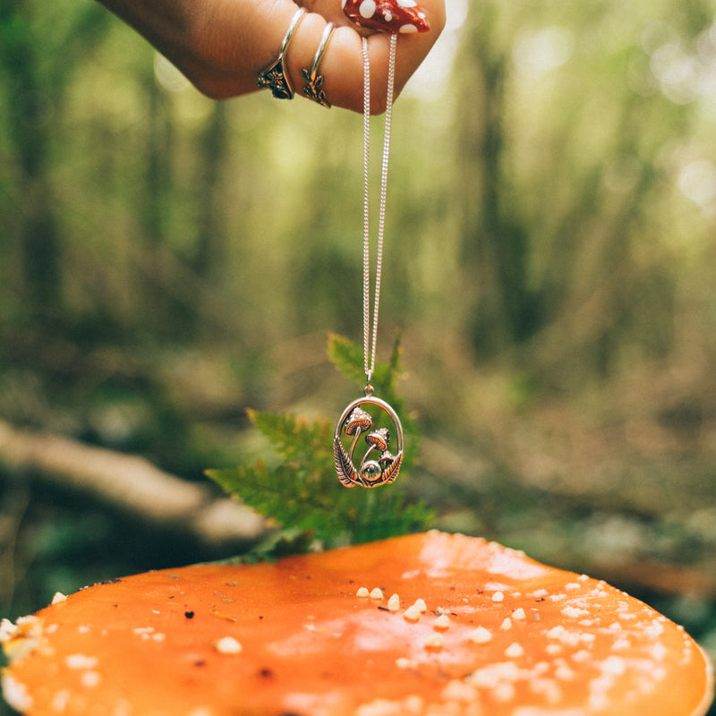 FABLE - Moss Agate & Sterling Silver Necklace