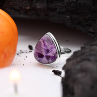 POTION - Sterling Silver & Star Amethyst Ring - US 8
