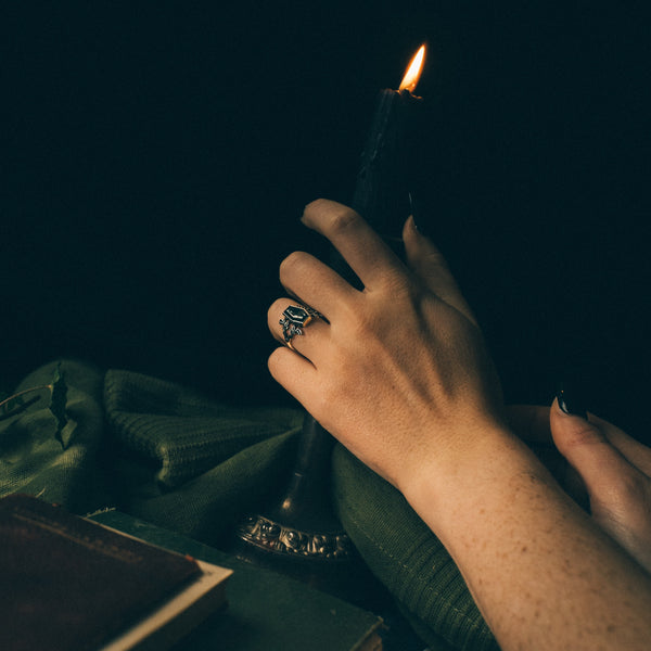 RESTING PLACE - Moss Agate & Sterling Silver Ring