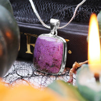 PROPHECY - Sterling Silver & Variscite in Purpurite Necklace