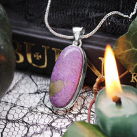 ELIXIR - Sterling Silver & Stichtite in Serpentine Necklace