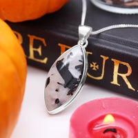PHANTOM - Sterling Silver & Black Tourmaline in Quartz Necklace