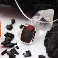 ELVIRA - Sterling Silver & Bloodstone Necklace