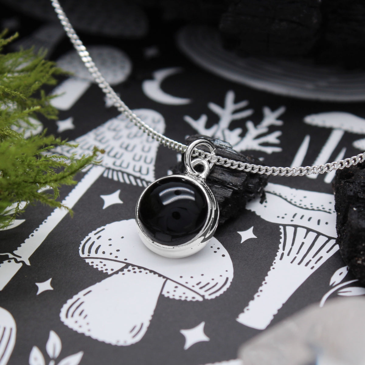 CAULDRON - Sterling Silver & Black Onyx Necklace