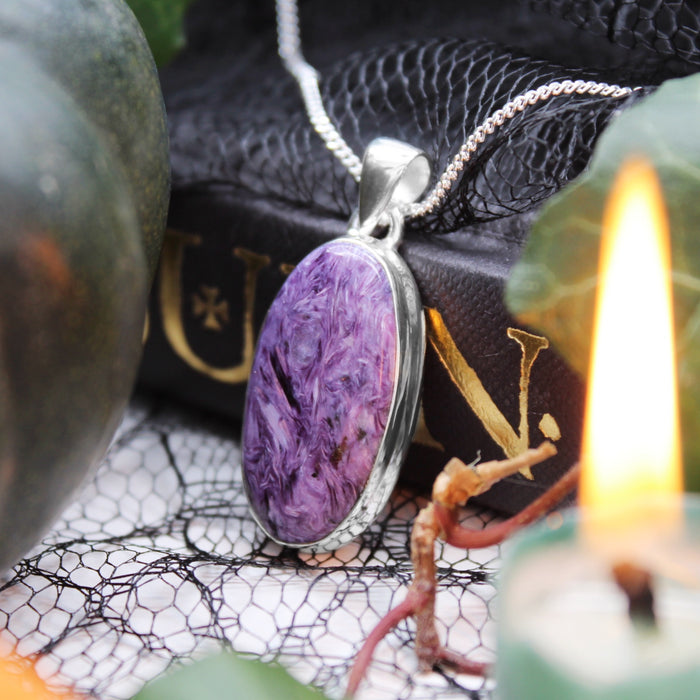 SORCERY - Sterling Silver & Charoite Necklace