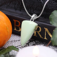 SLIMER - Sterling Silver & Lemon Chrysoprase Necklace