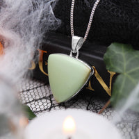 SLIMER - Sterling Silver & Lemon Chrysoprase Necklace