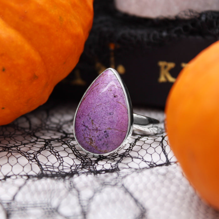 PROPHECY - Sterling Silver & Variscite in Purpurite Ring US 9