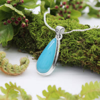 LAGOON - Sterling Silver & Blue Chalcedony Necklace