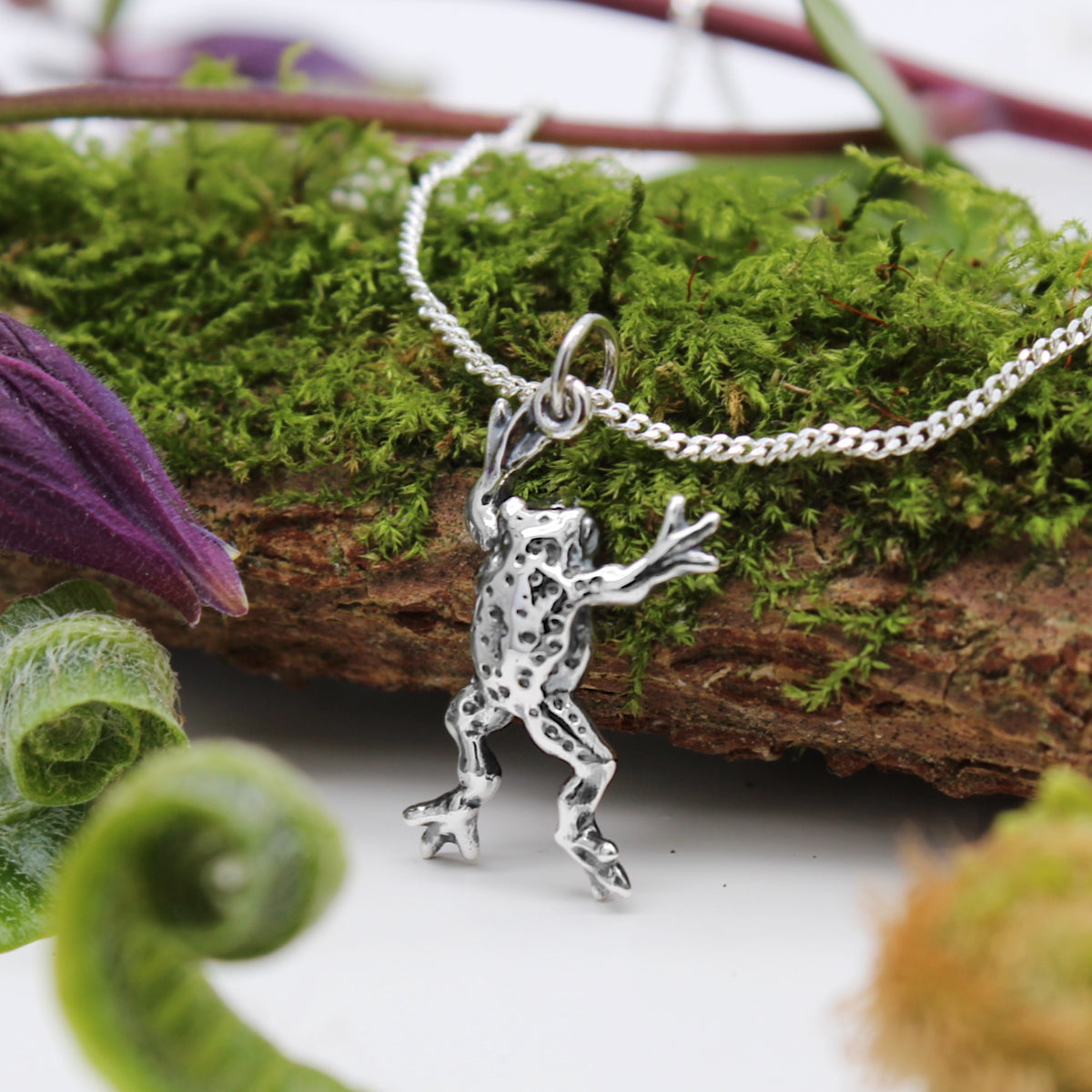 DANCING FROG - Sterling Silver Necklace