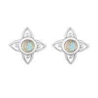 FLEUR - Sterling Silver & Labradorite Studs