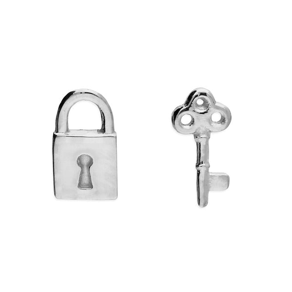 LOCK & KEY - Sterling Silver Studs