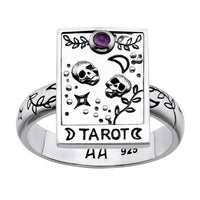 SHUFFLE & CUT RING - Sterling Silver & Amethyst Ring